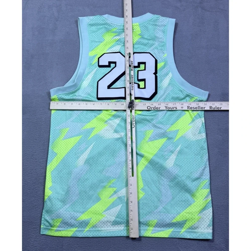 Jordan Basketball Jersey Mens S #23 Aqua Volt Green Jumpman Standard Fit